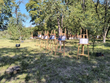Вшанування полеглих захисників України біля дерев пам’яті на садибі Панаса Мирного