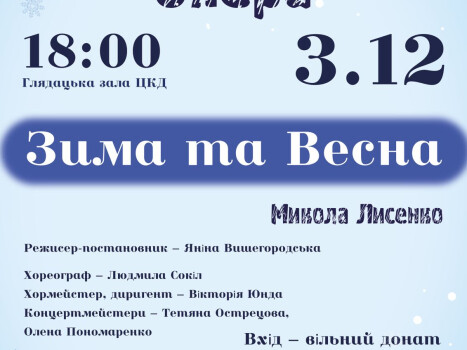 Опера Миколи Лисенка на сцені ЦКД